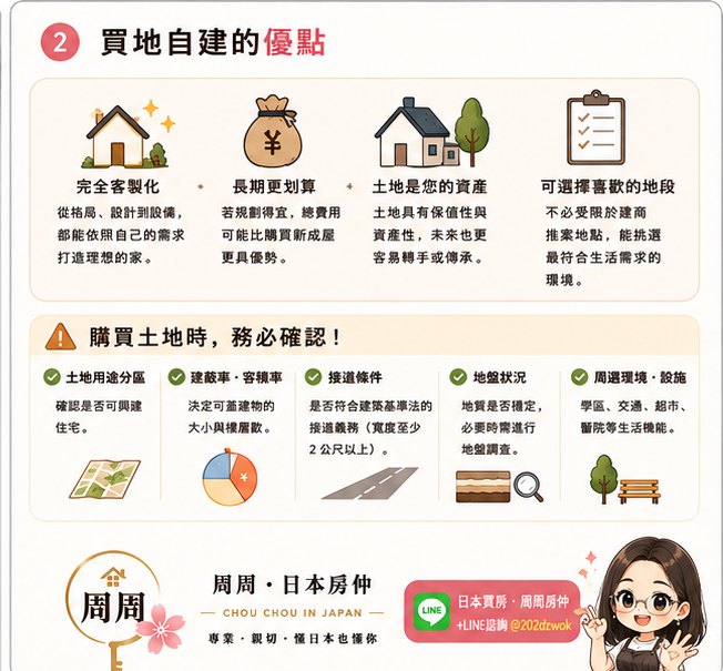 买地自建的优点与购买土地务必确认事项