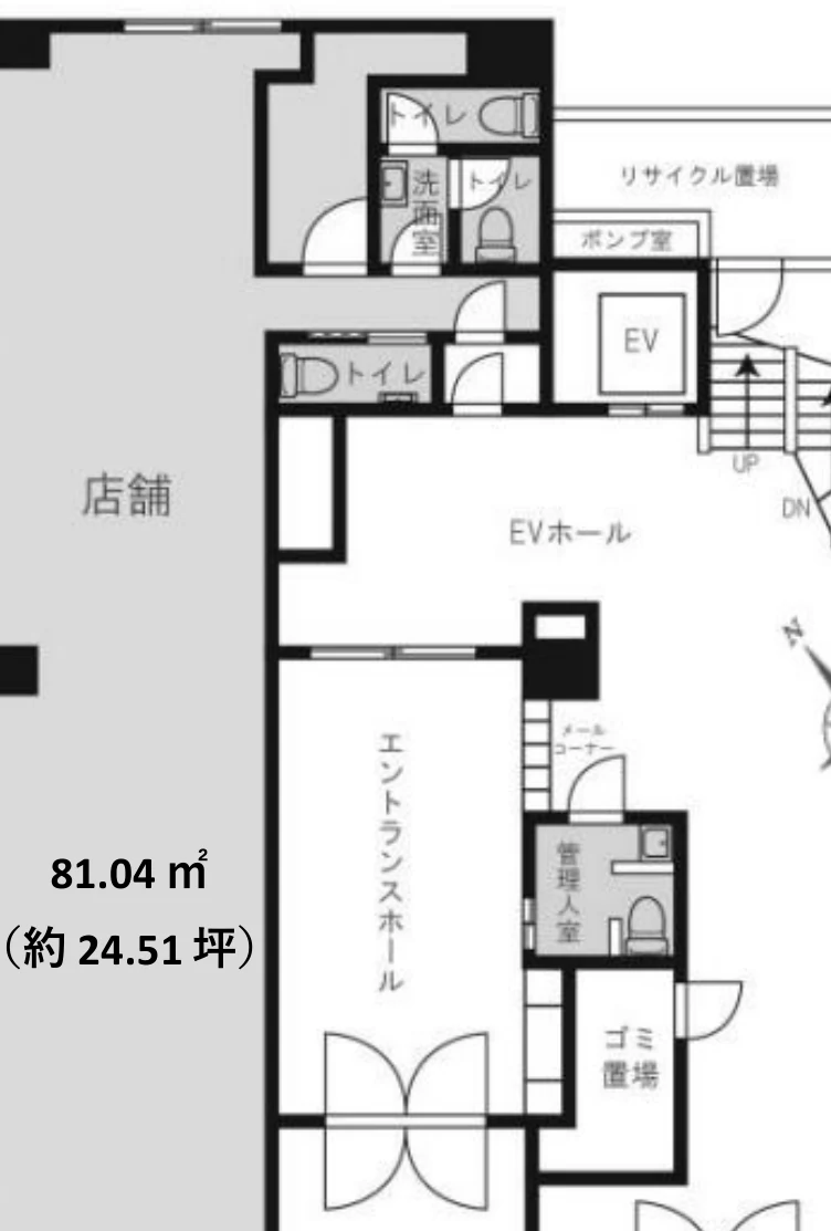 【獨家】赤坂 溜池山王2分 1樓路面店舖（81㎡）　2