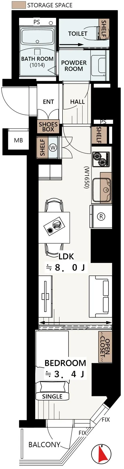 台東區 鳥越 6站7線可用 翻新1LDK（秋葉原・淺草橋生活圈）　9