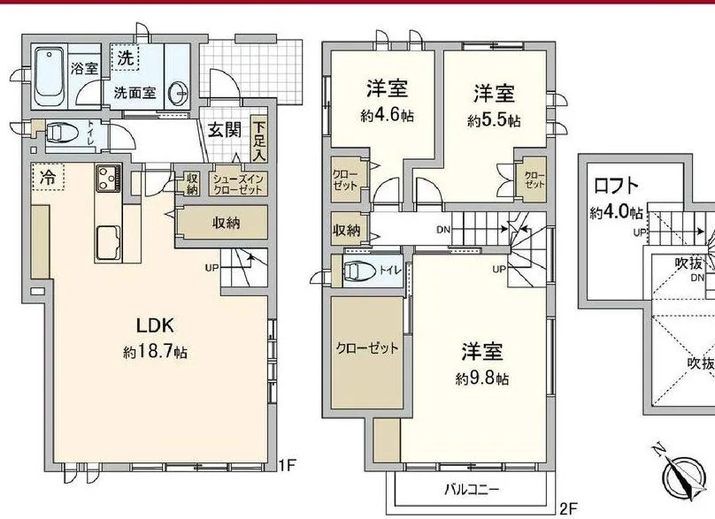 世田谷區 桜上水3丁目 築淺角地戸建（3LDK・附車位）　6
